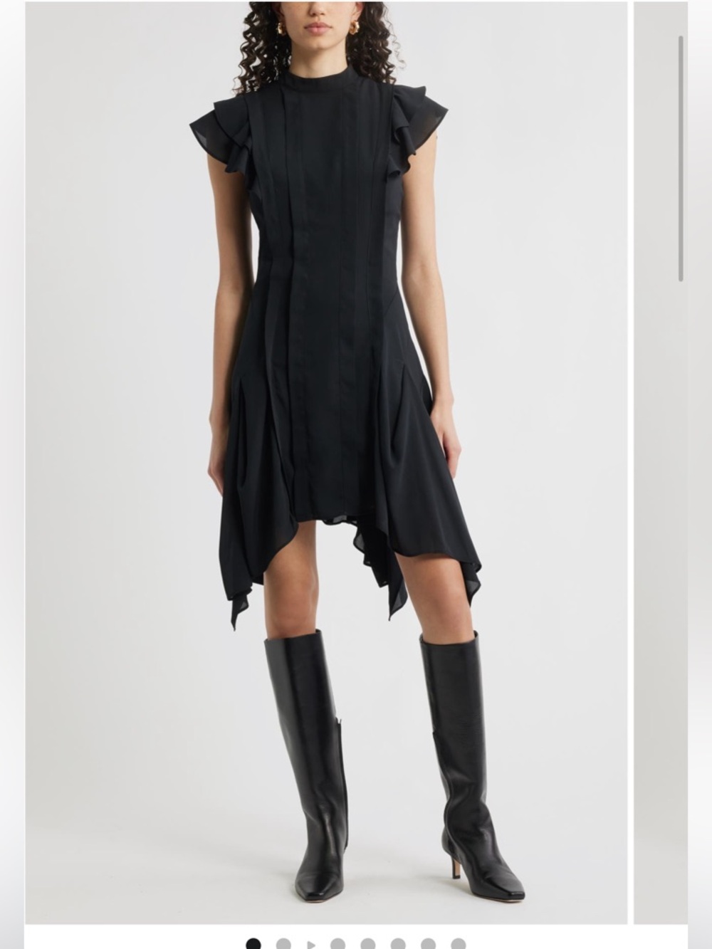 Chelsea28 🔥 Pintuck Handkerchief Hem Dress